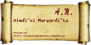 Almási Margaréta névjegykártya